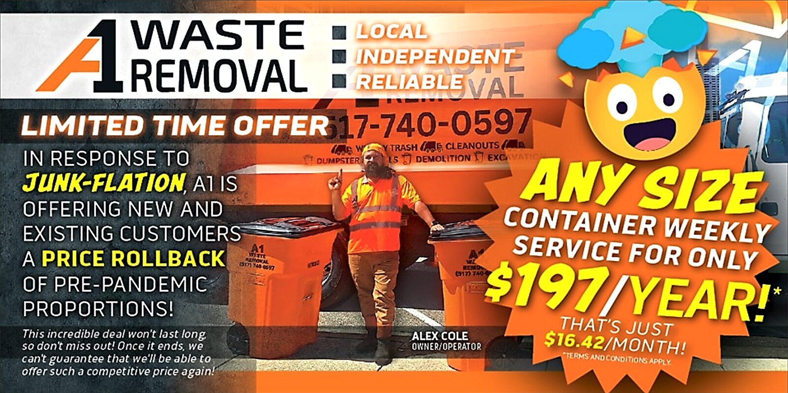 A1 Waste Removal EDDM mailer